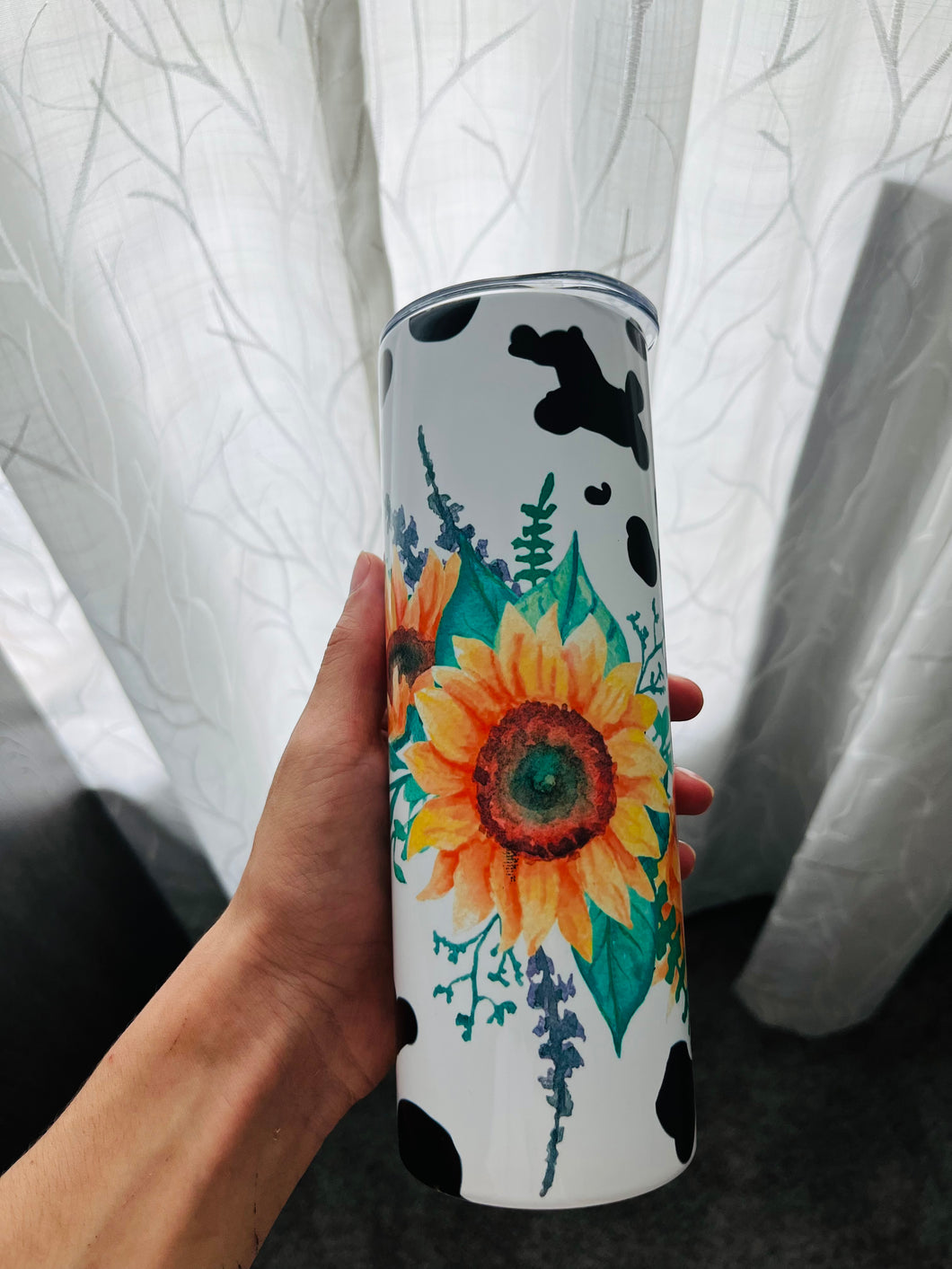 Sunflower and Cow Tumbler